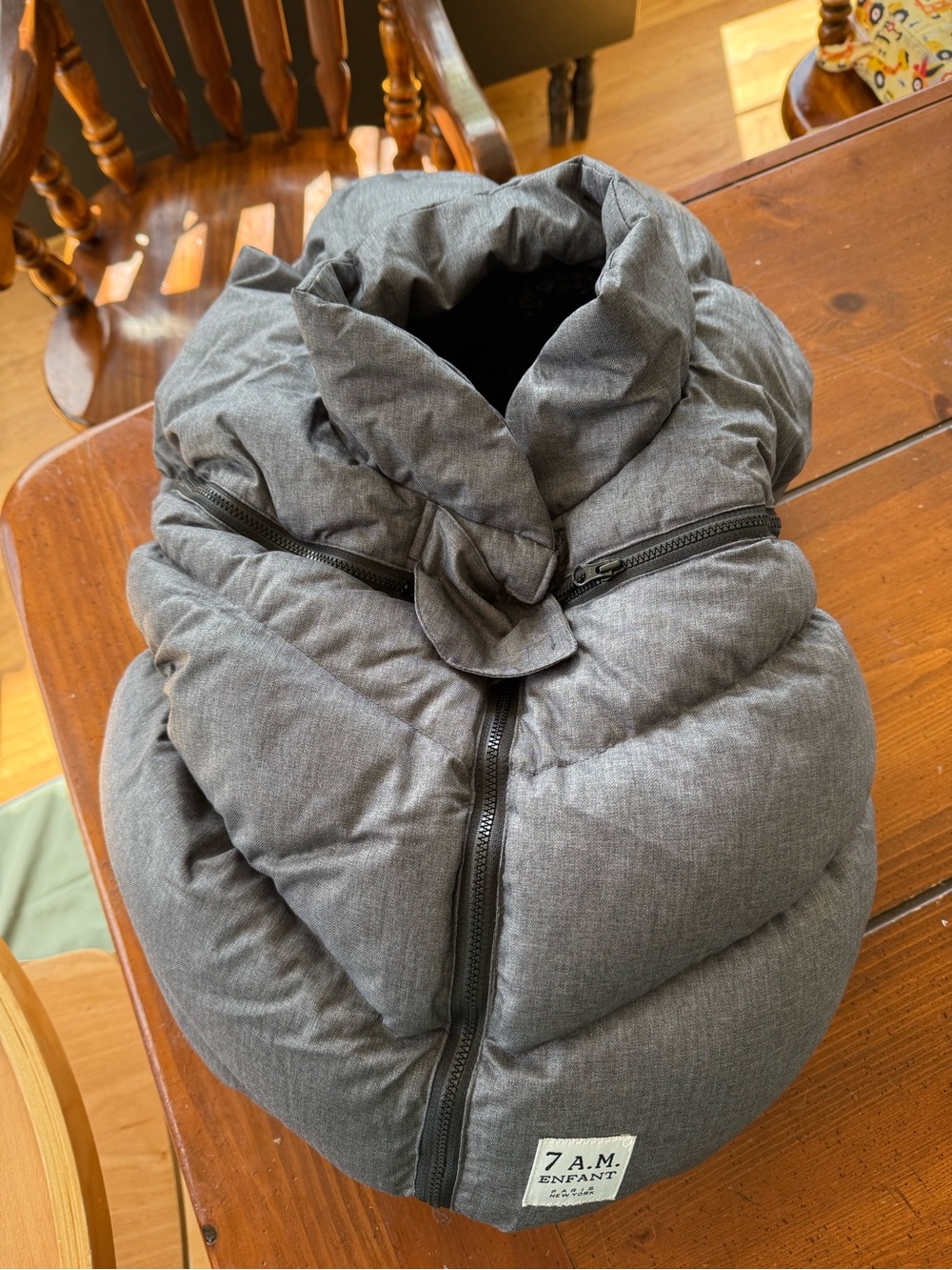 7 A.M. Enfant Gray Baby Car Seat Cover